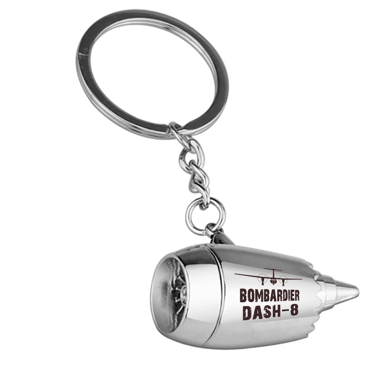 Bombardier Dash-8 & Plane Jet Engine Turbine Key Chains - Image 2