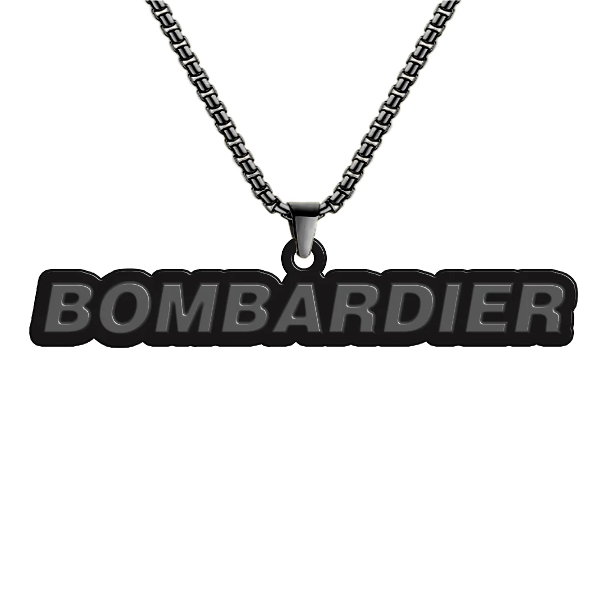 Bombardier & Text Designed Hollow Necklac - Image 4