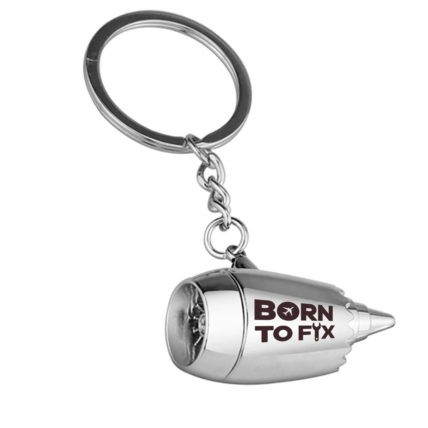 Born To Fix Airplanes Jet Engine Turbine Key Chains - Image 2