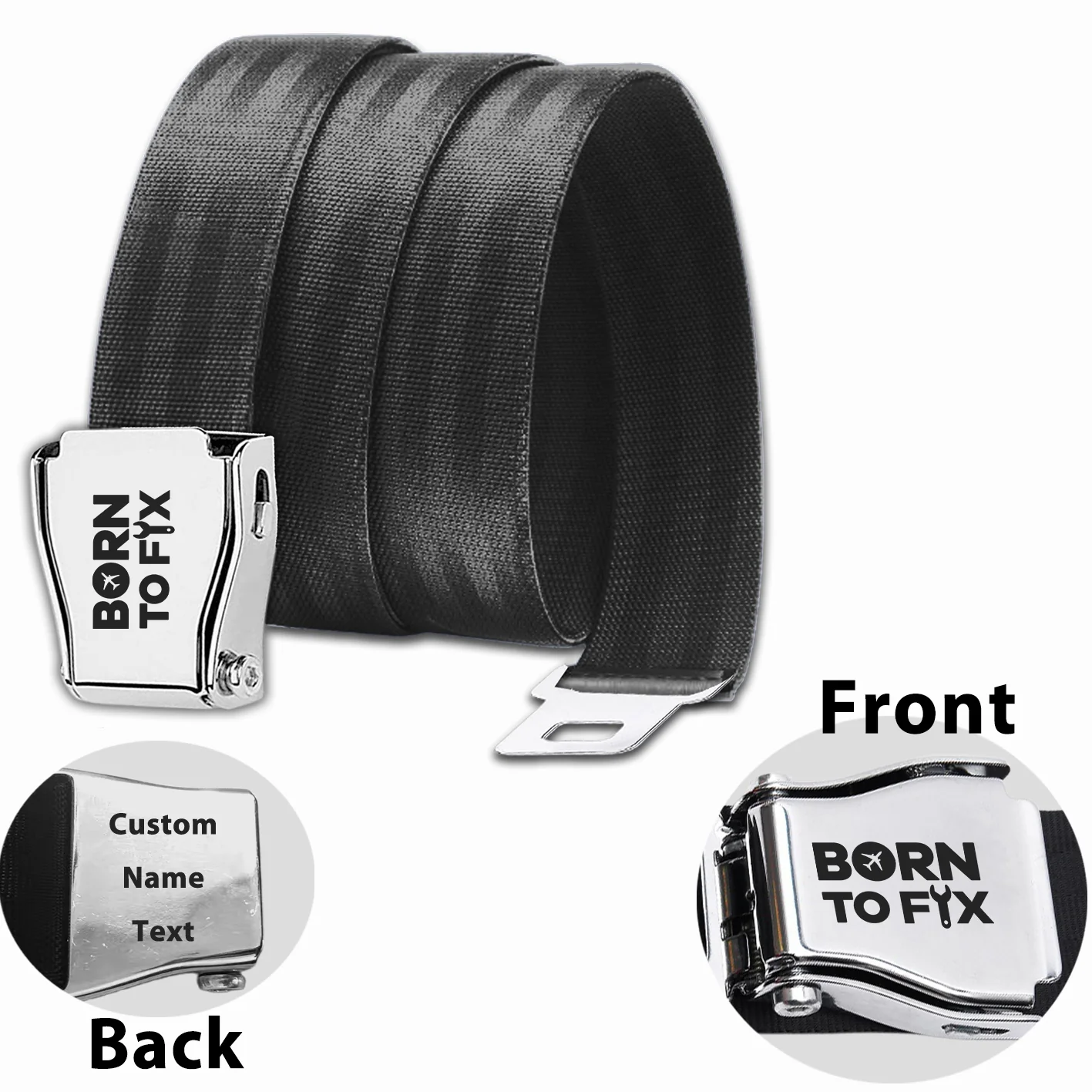 Born To Fix Airplanes Designed Fashion Airplane Seat Belts - Image 2