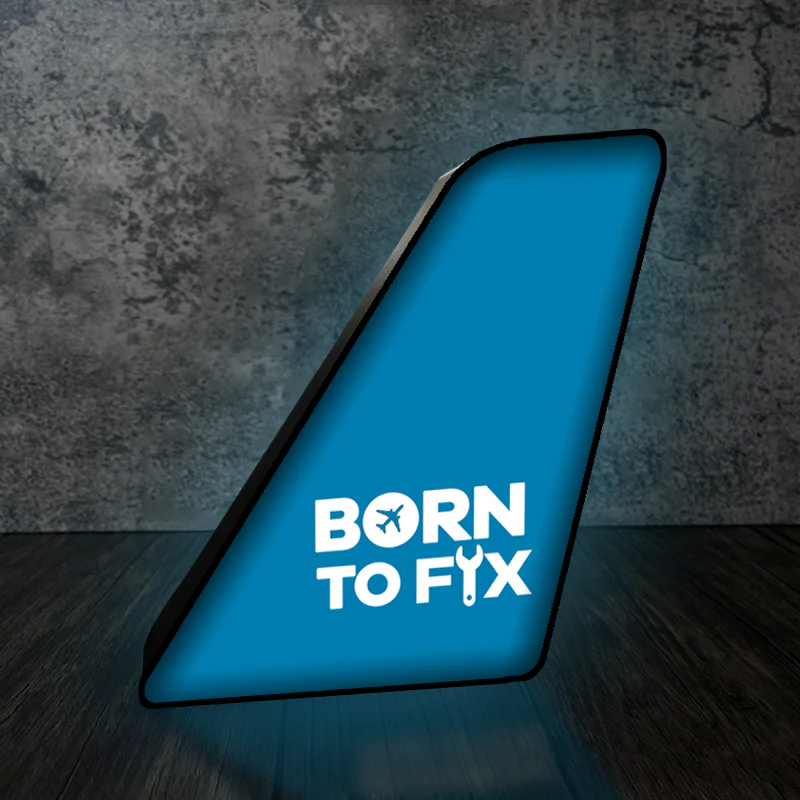 Born To Fix Airplanes Designed Led Aircraft Tail & 3D Lamp - Image 6
