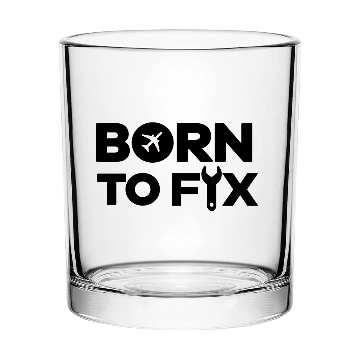 Born To Fix Airplanes Designed Special Whiskey Glasses - Image 2