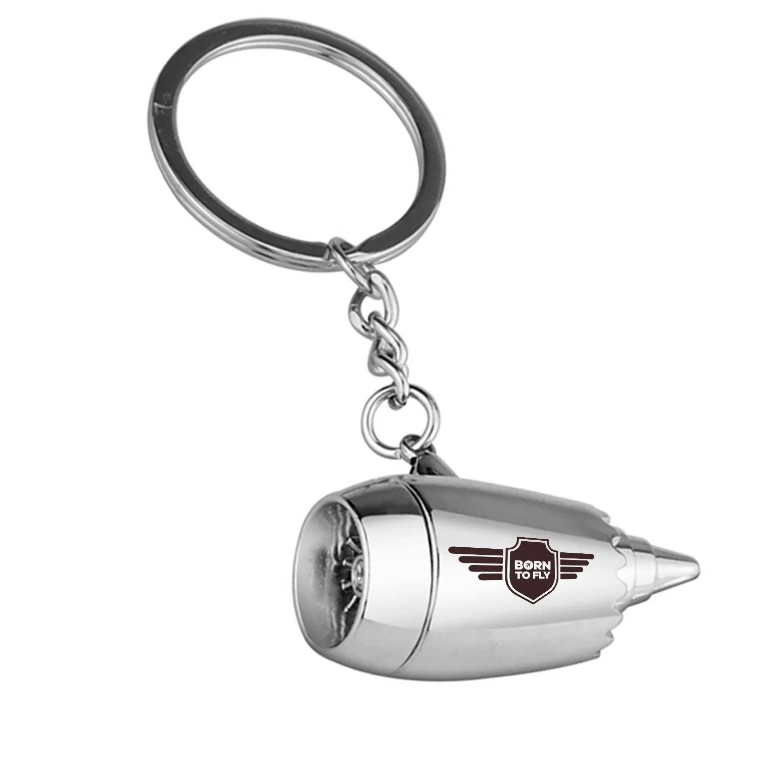 Born To Fly & Badge Jet Engine Turbine Key Chains - Image 2
