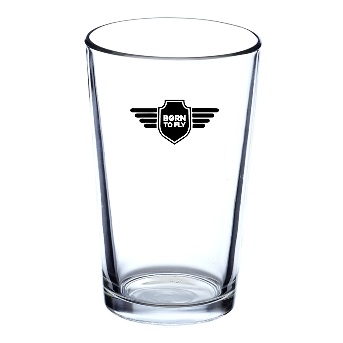 Born To Fly & Badge Designed Beer & Water Glasses - Image 2