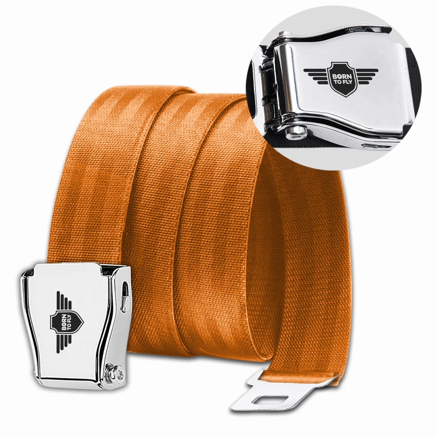 Born To Fly & Badge Designed Fashion Airplane Seat Belts - Image 24