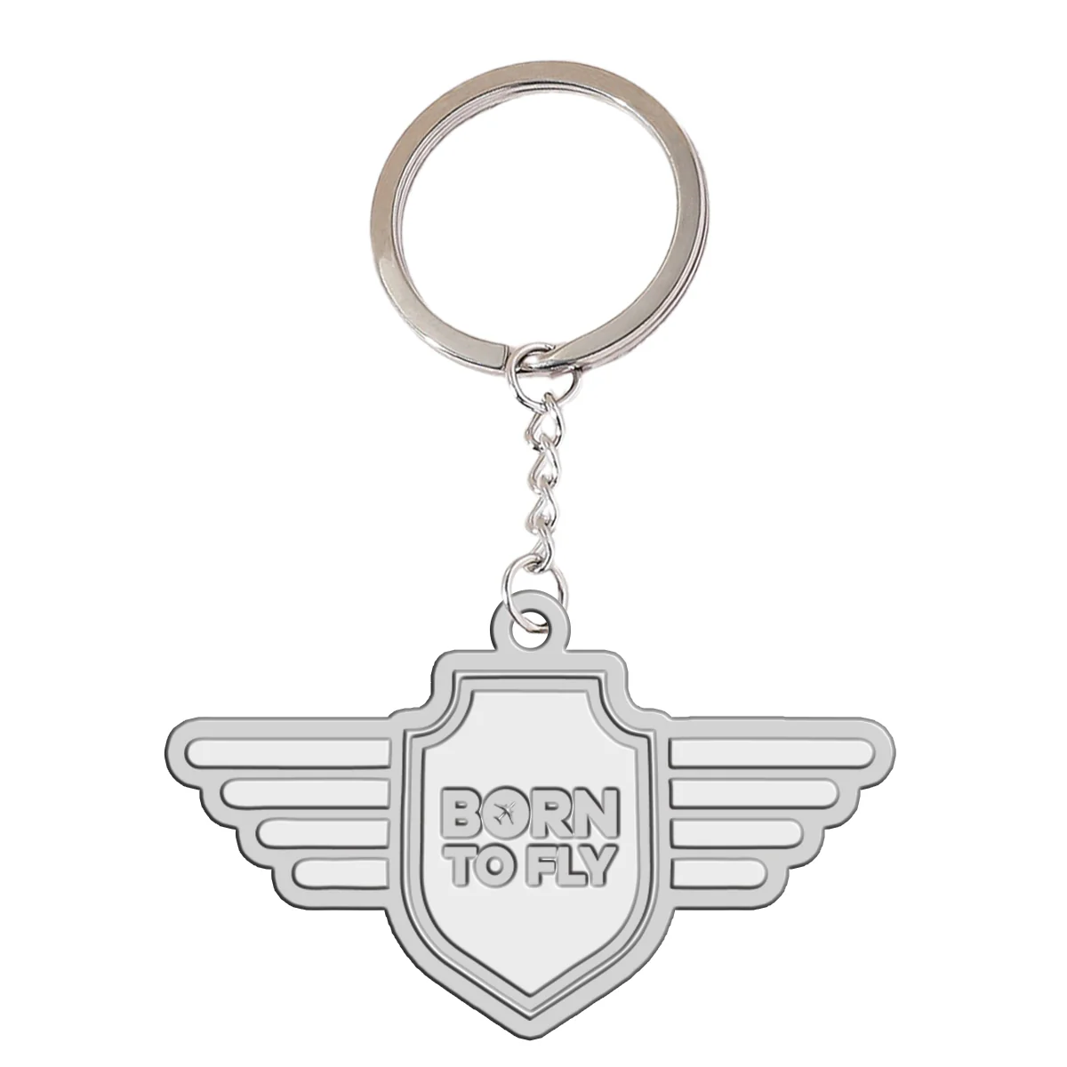 Born To Fly & Badge Designed Hollow Key Chains - Image 2