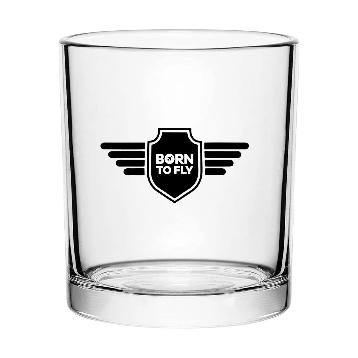 Born To Fly & Badge Designed Special Whiskey Glasses - Image 2