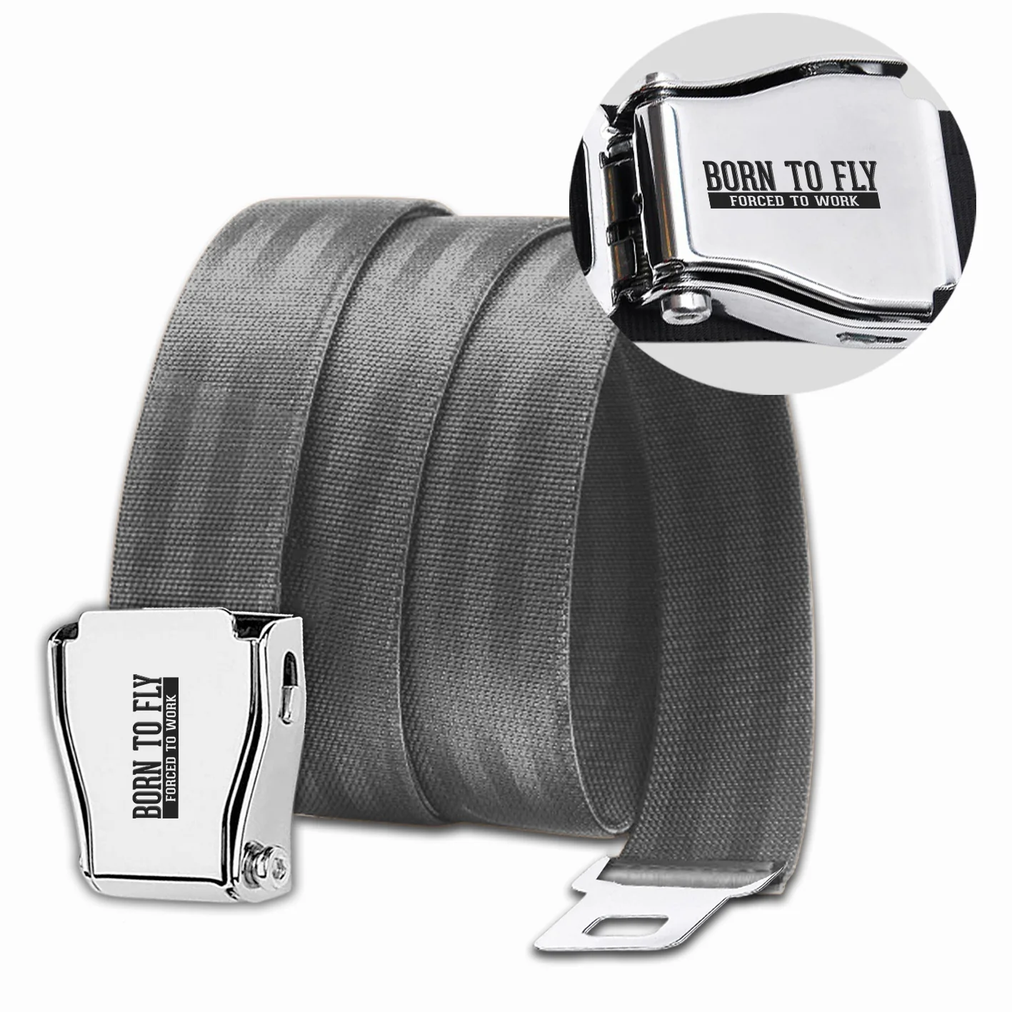 Born To Fly Forced To Work Designed Fashion Airplane Seat Belts - Image 12
