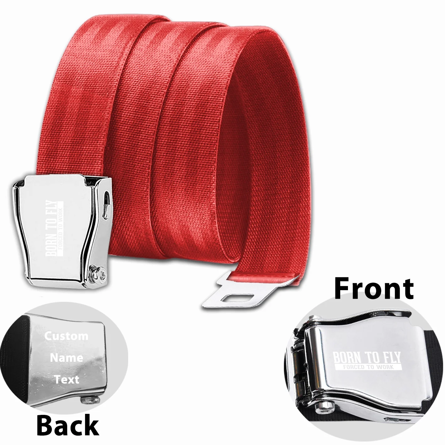 Born To Fly Forced To Work Designed Fashion Airplane Seat Belts - Image 15