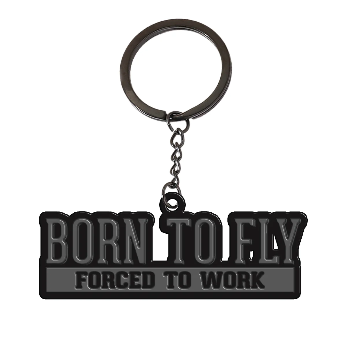 Born To Fly Forced To Work Designed Hollow Key Chains - Image 4