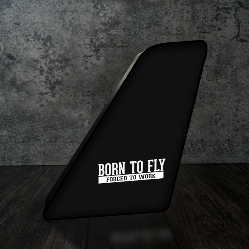 Born To Fly Forced To Work Designed Led Aircraft Tail & 3D Lamp