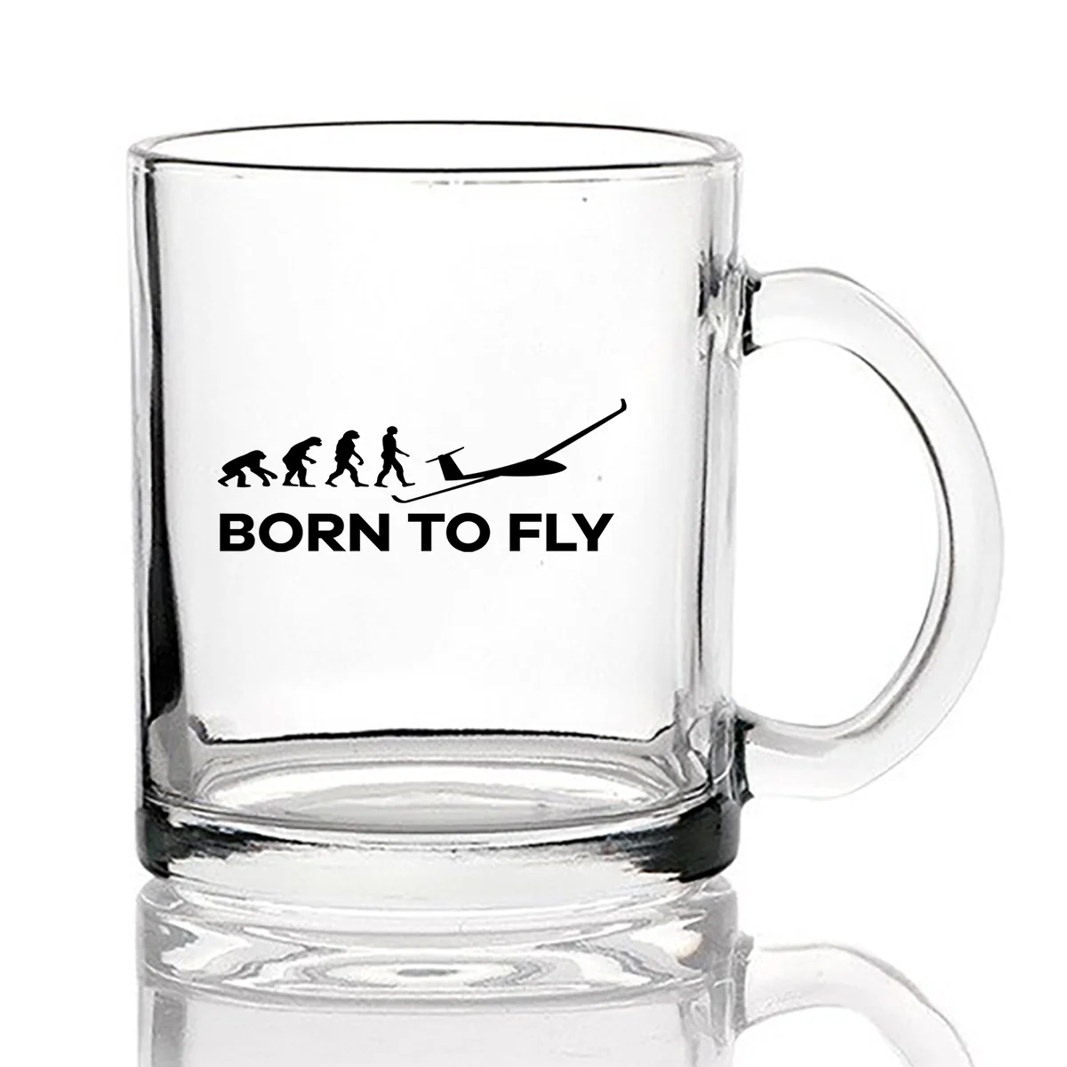Born To Fly Glider Designed Coffee & Tea Glasses - Image 2