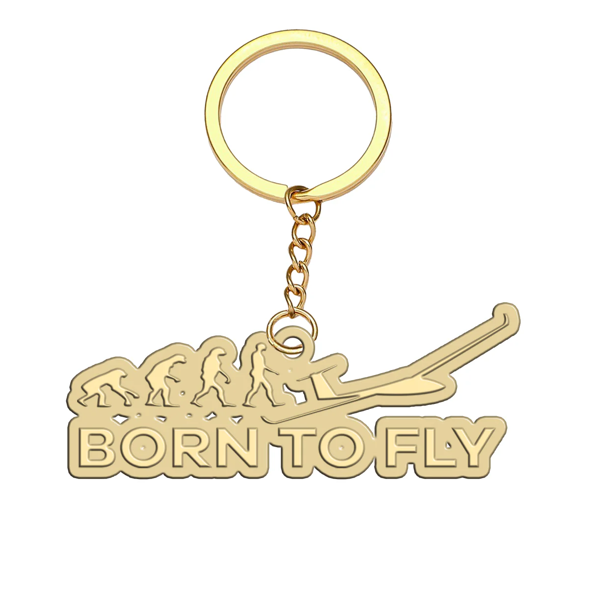 Born To Fly Glider Designed Hollow Key Chains