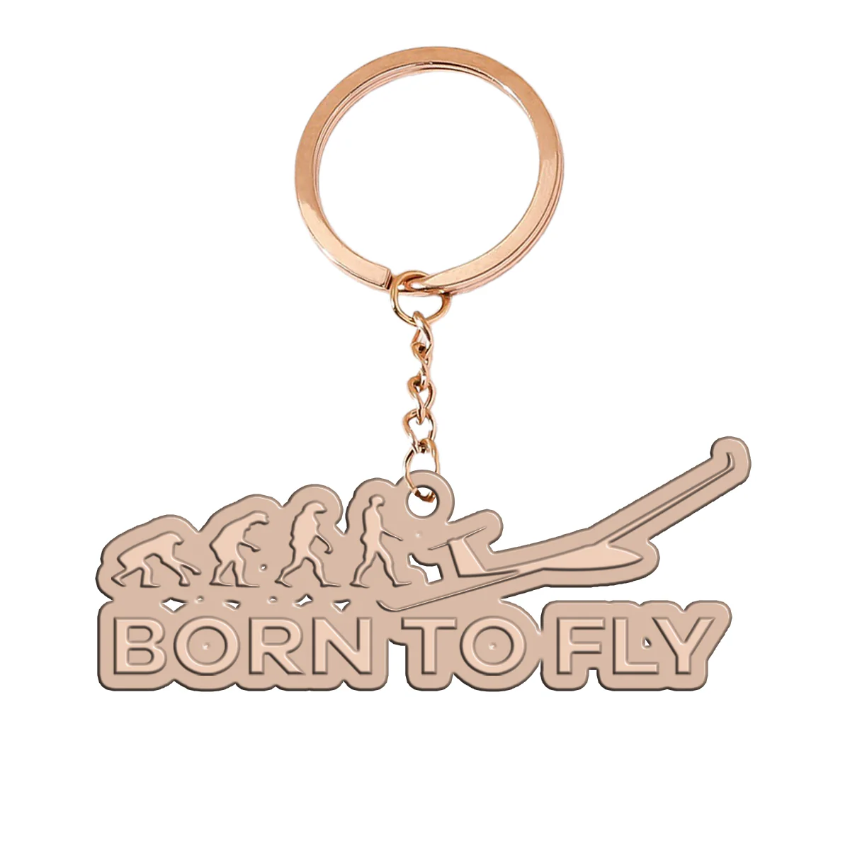 Born To Fly Glider Designed Hollow Key Chains - Image 3