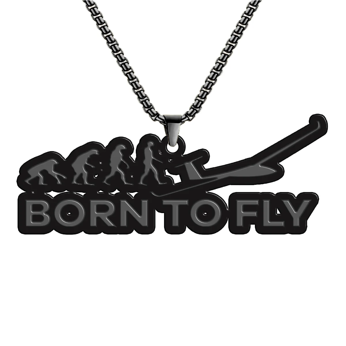 Born To Fly Glider Designed Hollow Necklac - Image 4