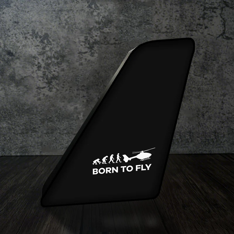 Born To Fly Helicopter Designed Led Aircraft Tail & 3D Lamp