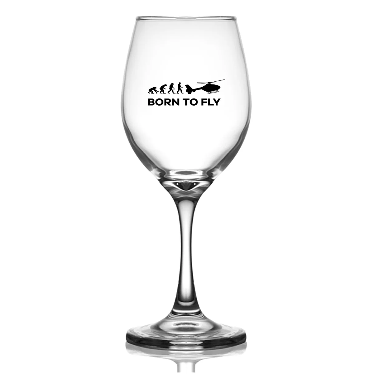 Born To Fly Helicopter Designed Wine Glasses - Image 2