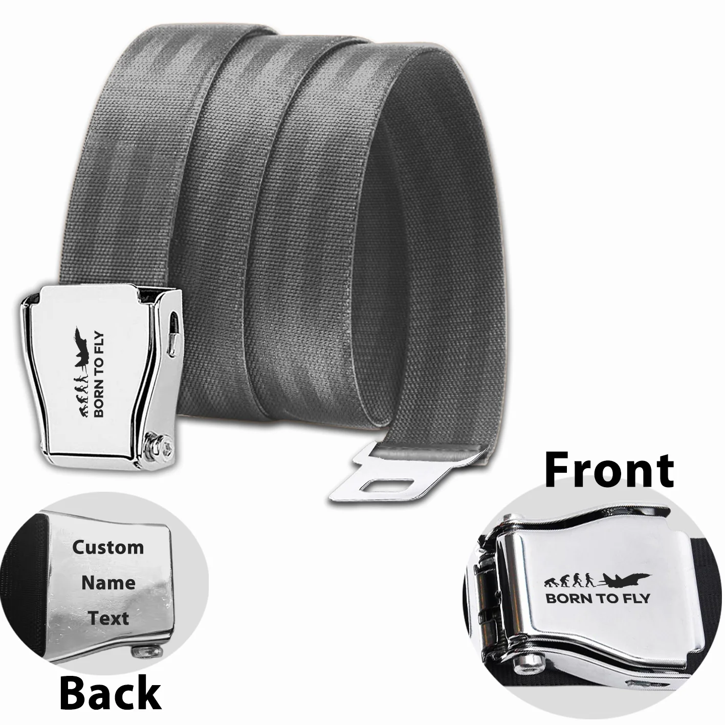 Born To Fly Military Designed Fashion Airplane Seat Belts - Image 10