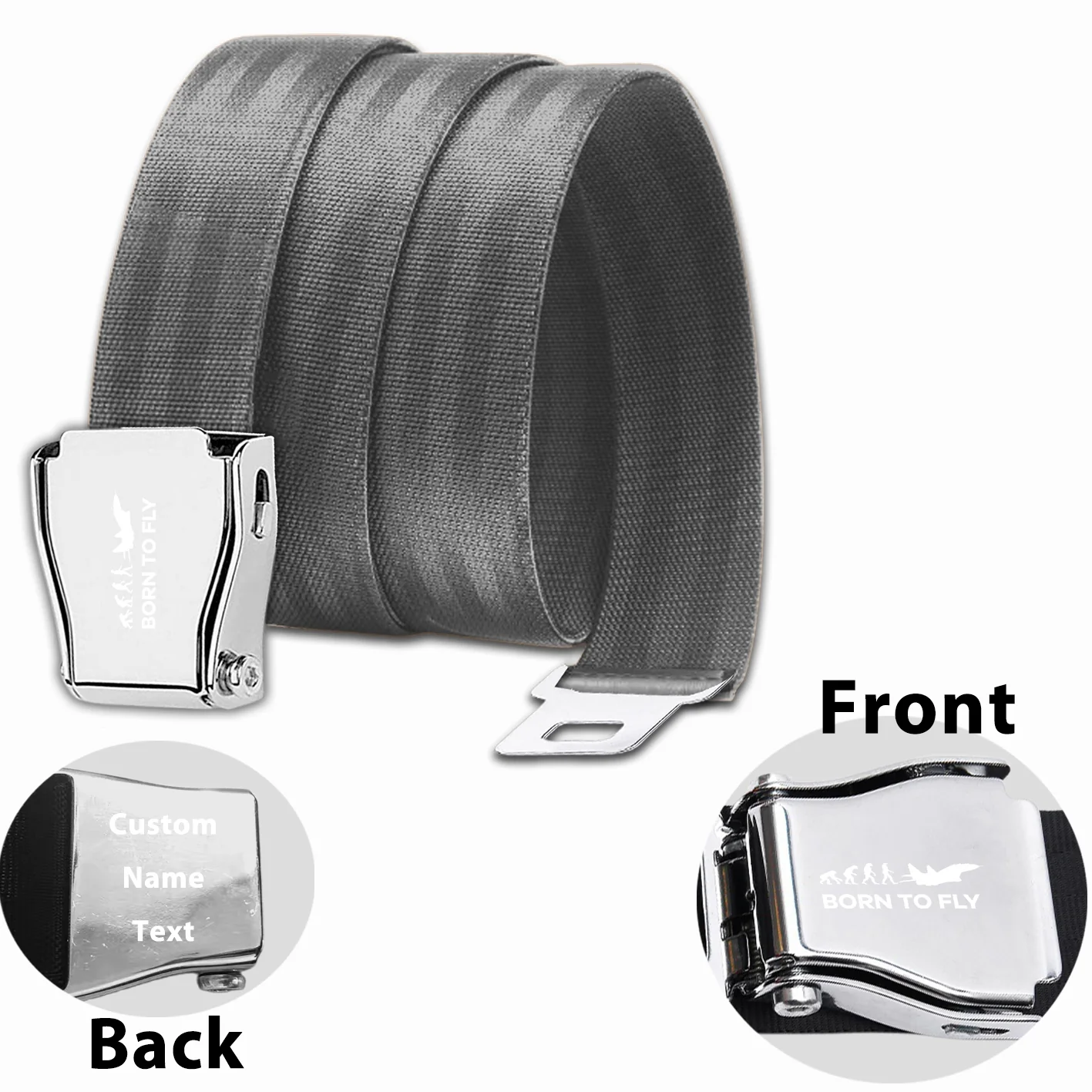 Born To Fly Military Designed Fashion Airplane Seat Belts - Image 11