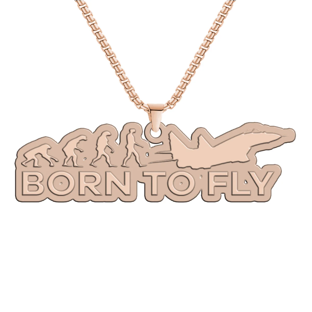 Born To Fly Military Designed Hollow Necklac - Image 3