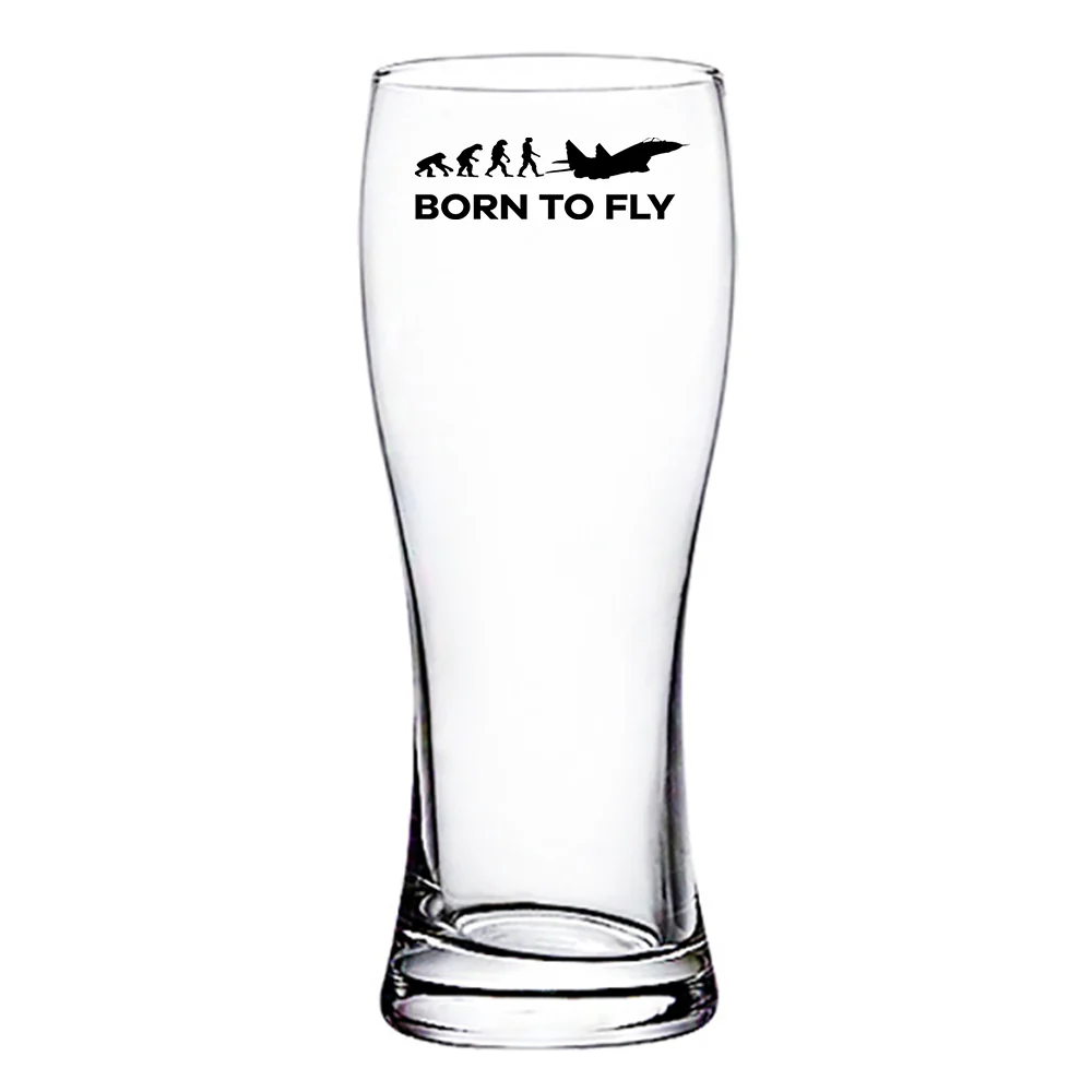 Born To Fly Military Designed Pilsner Beer Glasses - Image 2