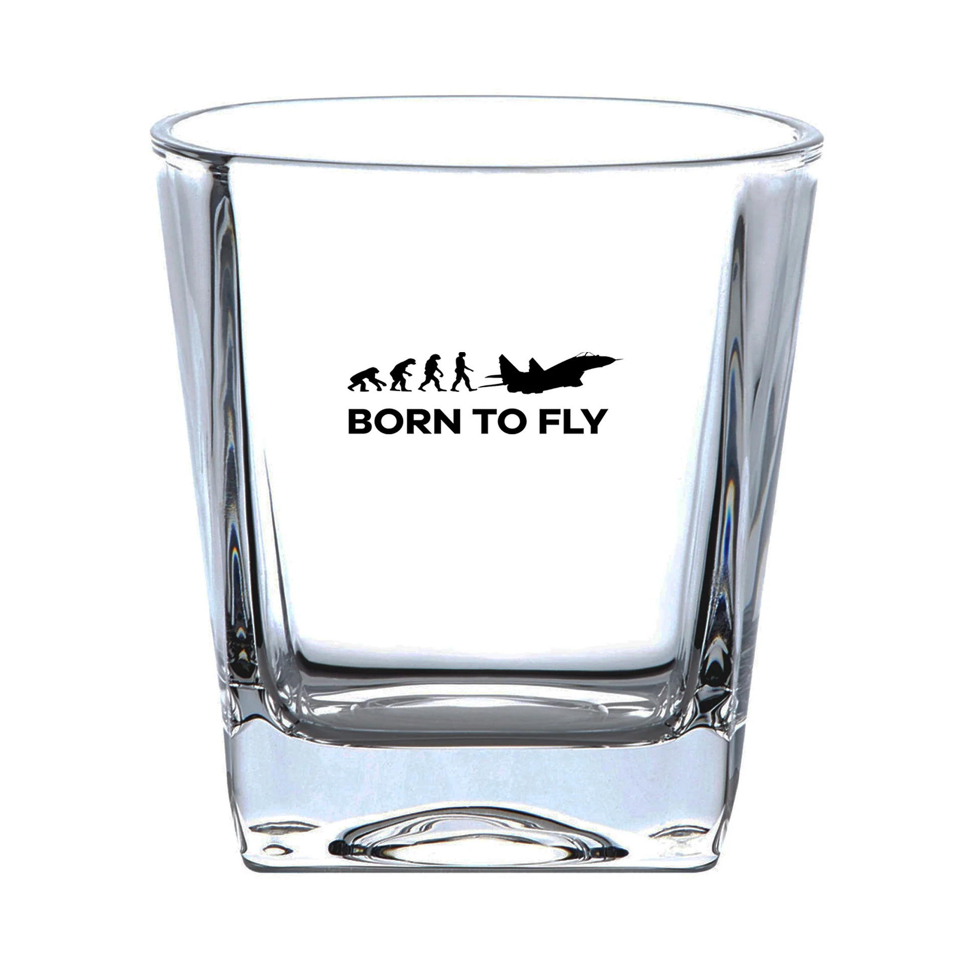 Born To Fly Military Designed Whiskey Glass - Image 2
