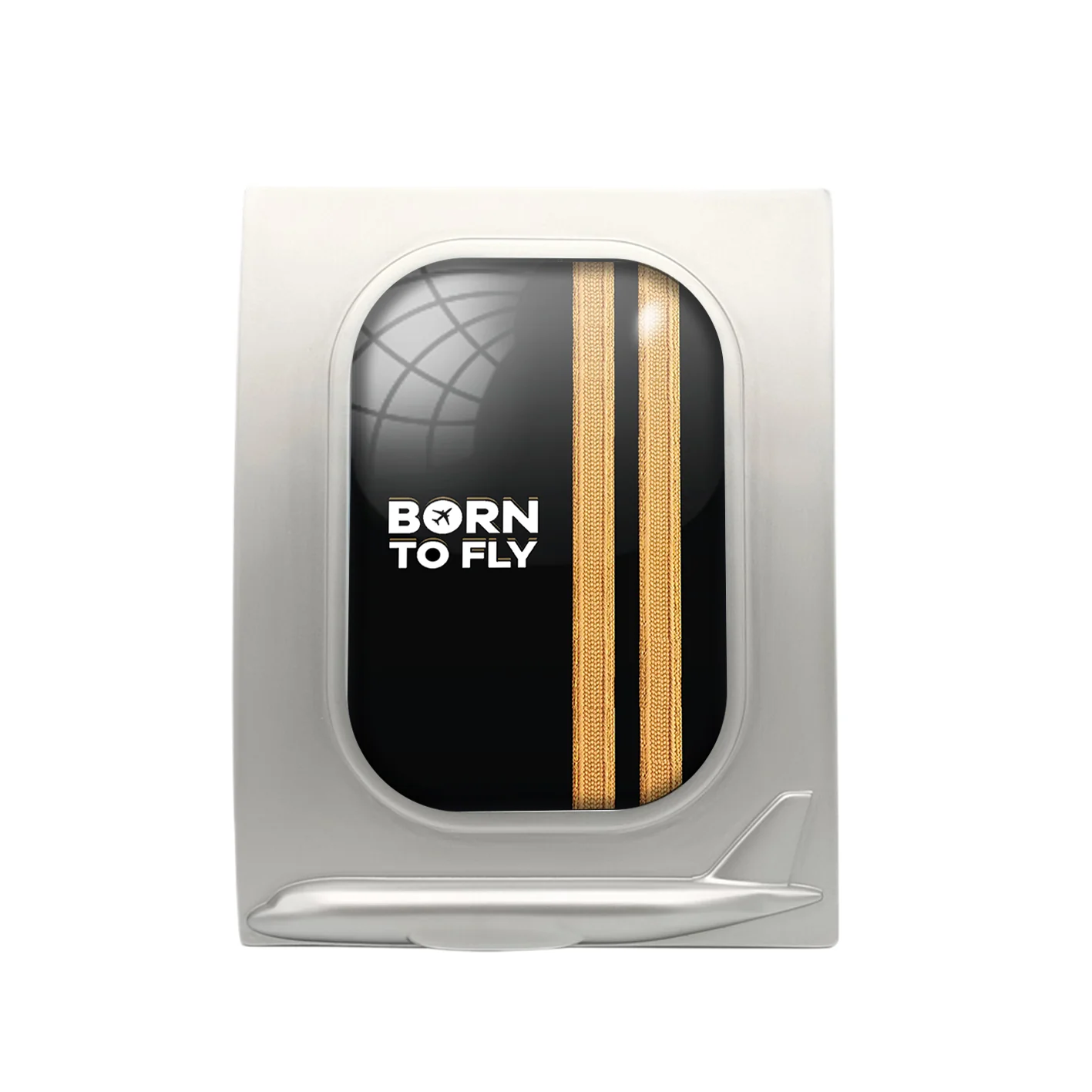 Born To Fly & Pilot Epaulettes (2 Lines) Designed Airplane Window Photo Frame - Image 2