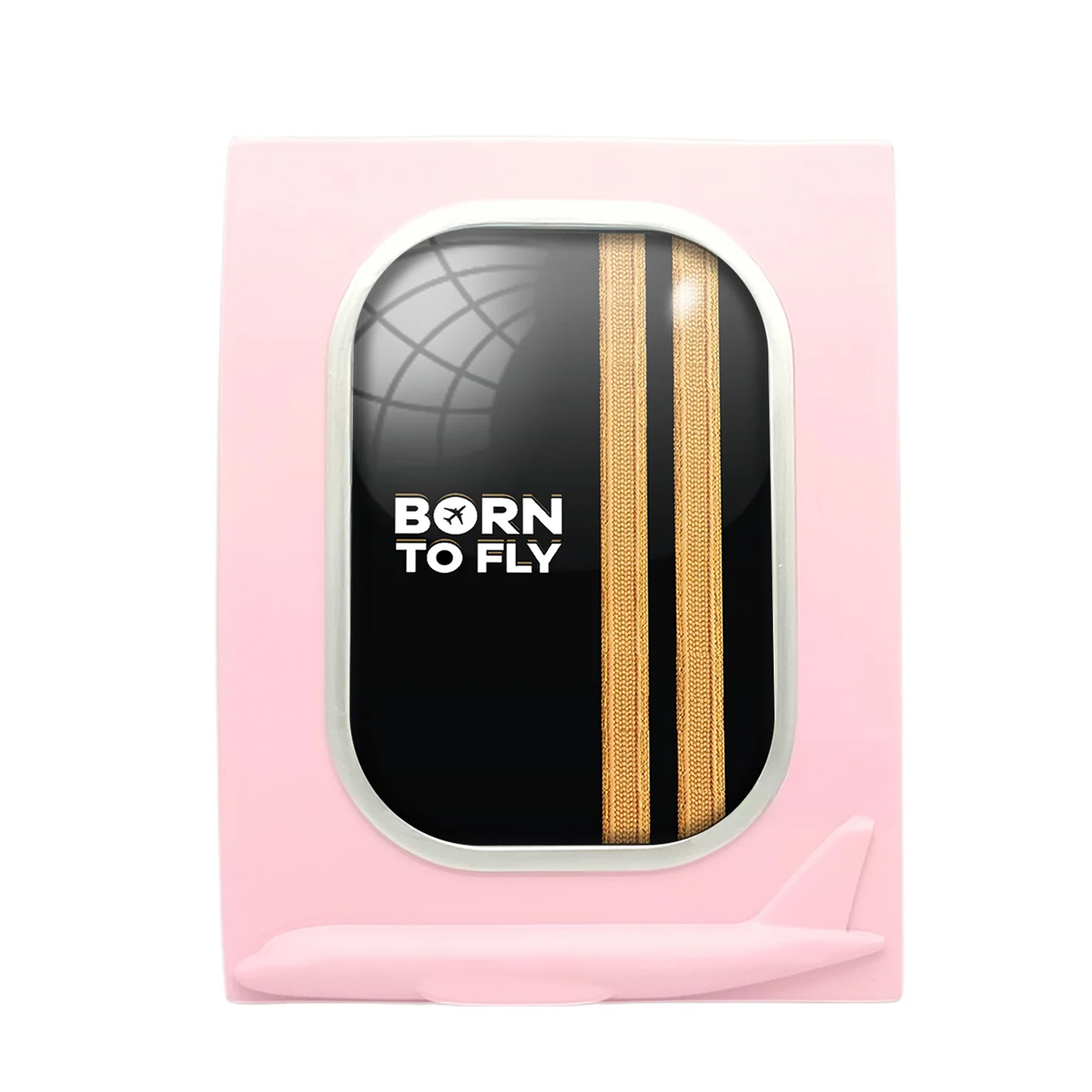 Born To Fly & Pilot Epaulettes (2 Lines) Designed Airplane Window Photo Frame - Image 3