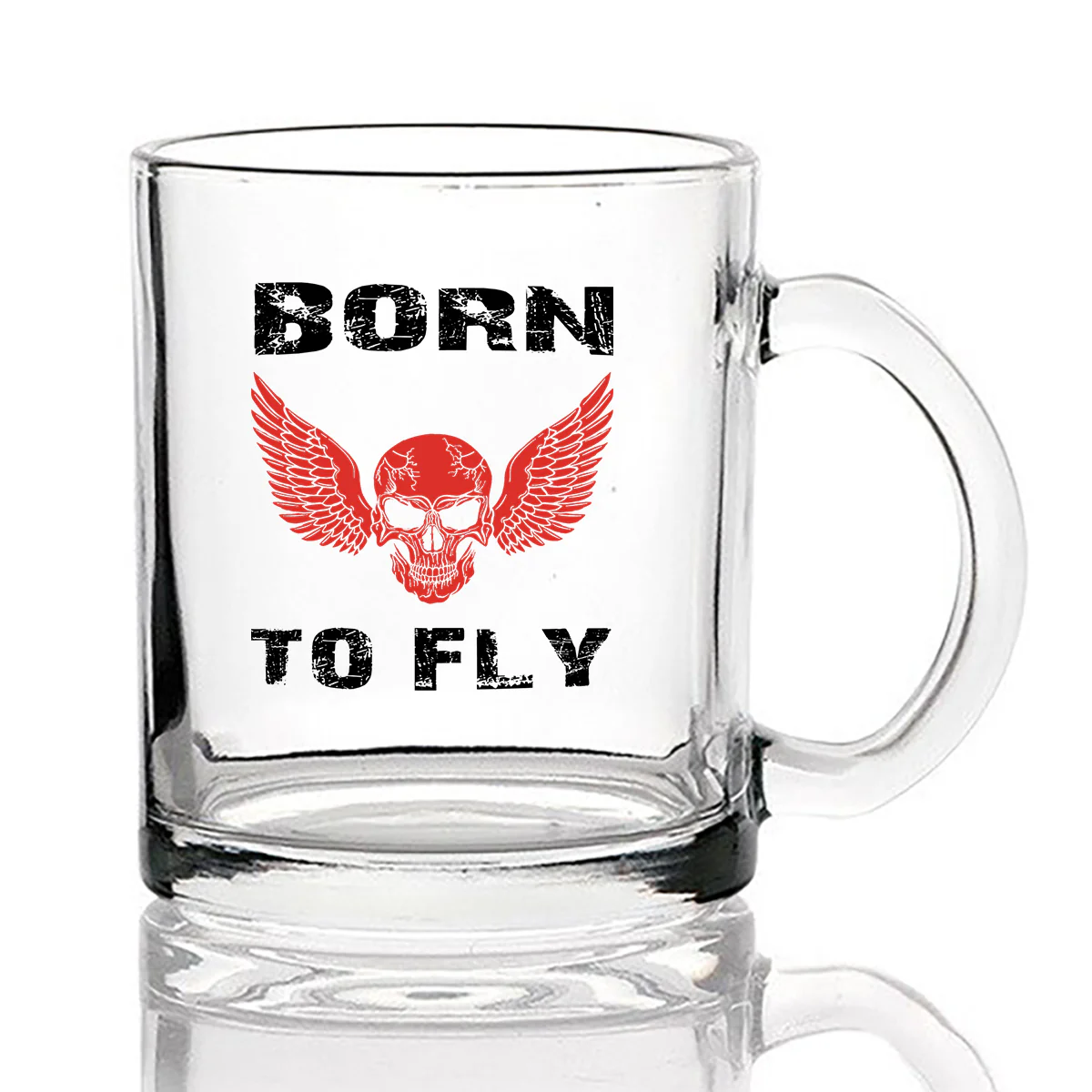 Born To Fly SKELETON Designed Coffee & Tea Glasses - Image 2