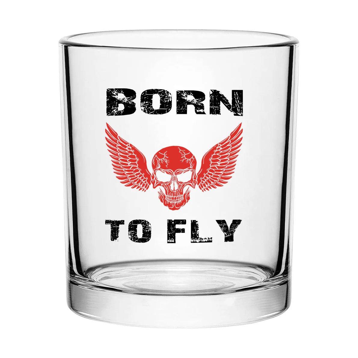 Born To Fly SKELETON Designed Special Whiskey Glasses - Image 2