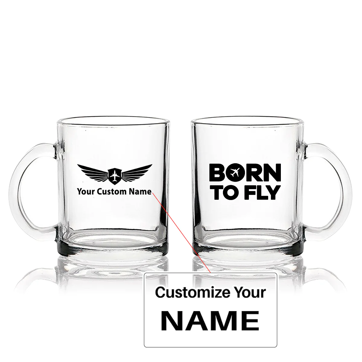 Born To Fly Special Designed Coffee & Tea Glasses