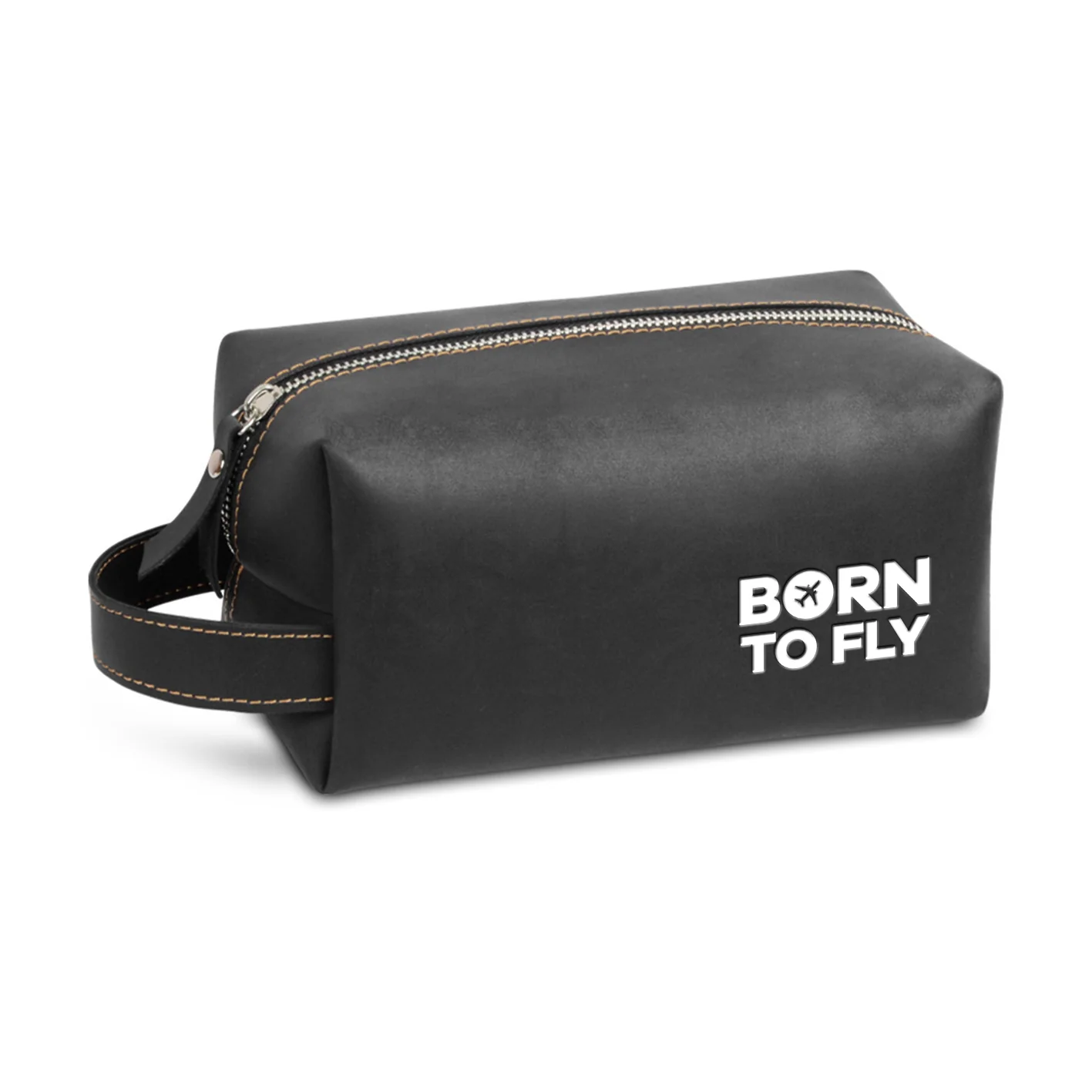 Born To Fly Special Designed Leather Clutch Toiletry Bag - Image 2