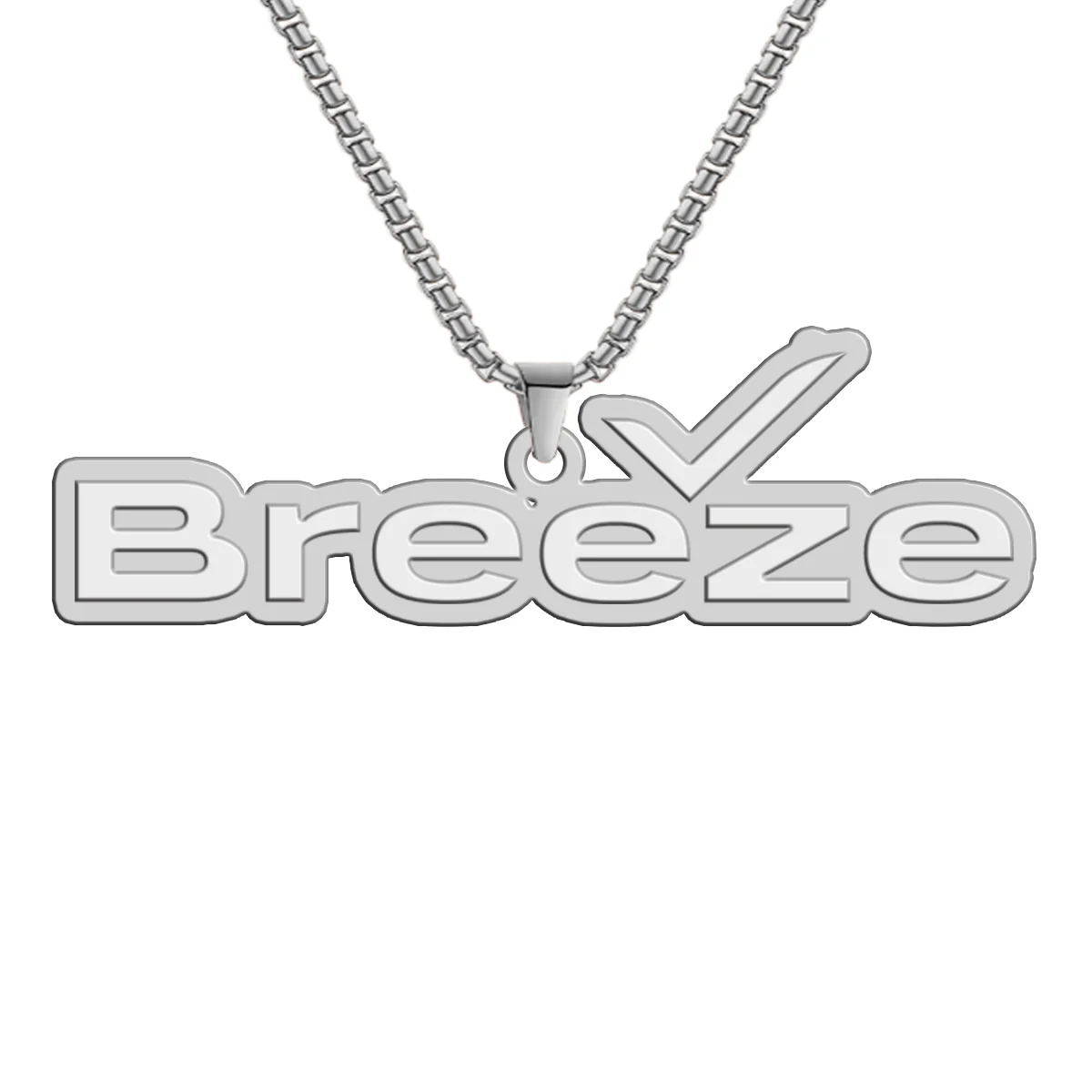 Breeze Airways Designed Hollow Necklace - Image 2