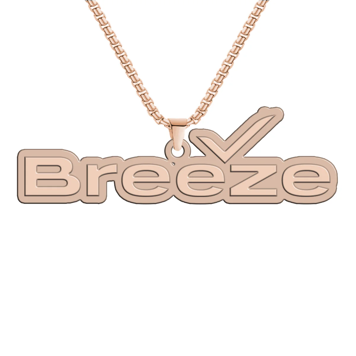 Breeze Airways Designed Hollow Necklace - Image 3