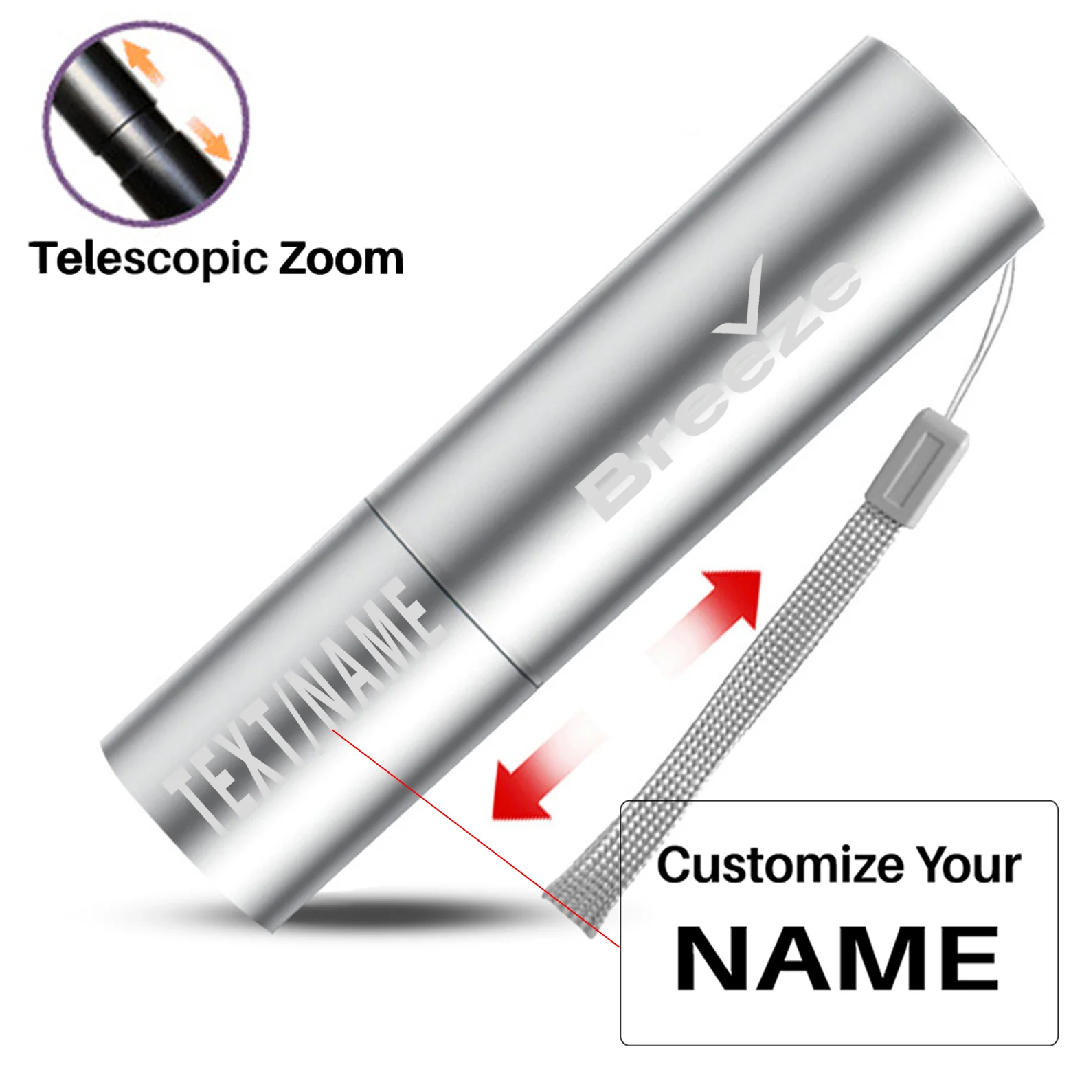 Breeze Airways Designed Mini LED Emergency Flashlight - Image 3
