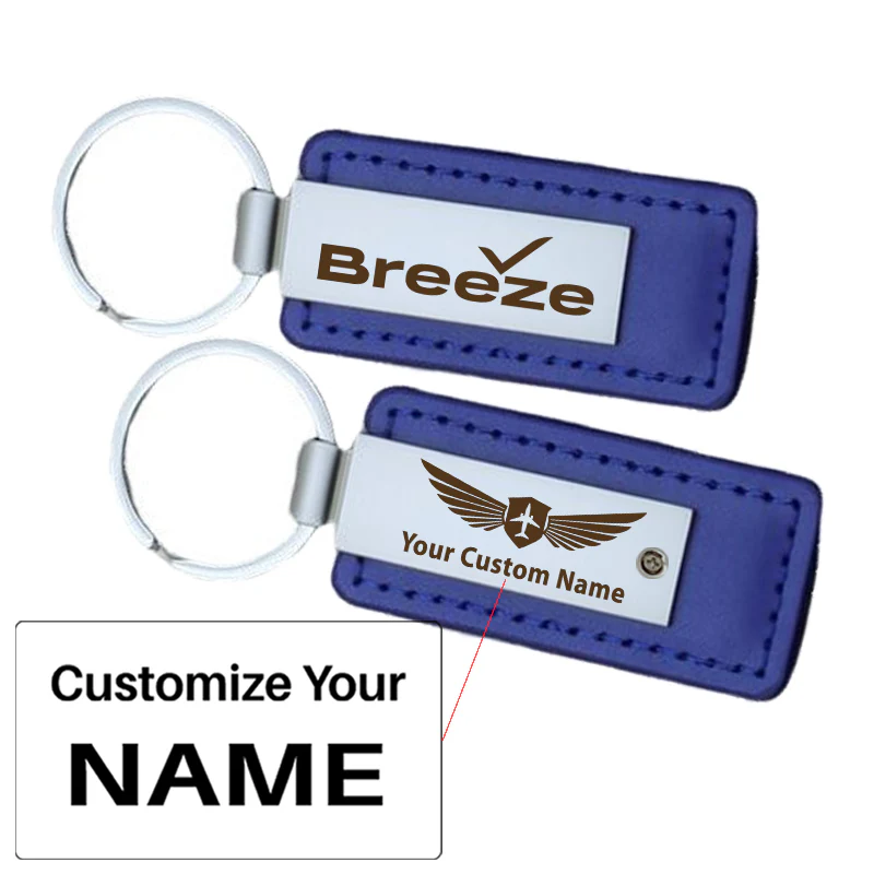 Breeze Airways Faux Leather Key Chains - Image 21