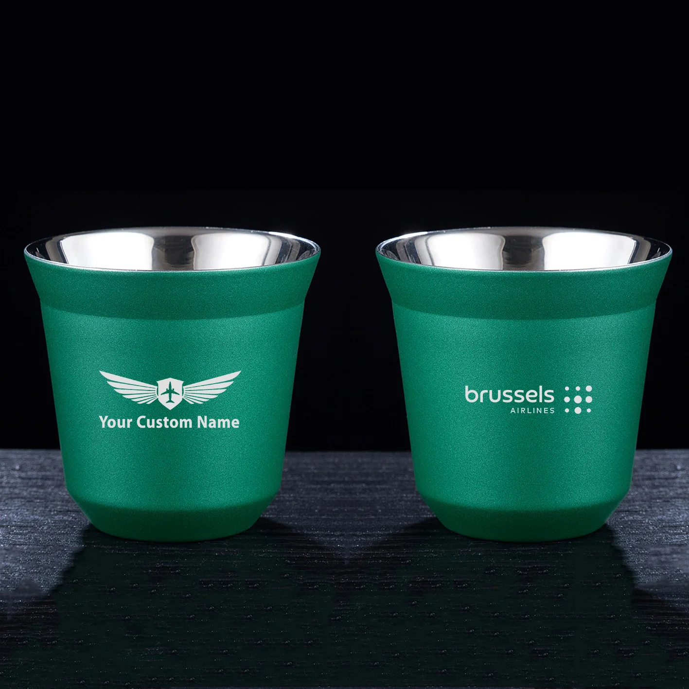 Brussels Airlines Designed Double Wall Stainless Steel Coffee Mugs - Image 13
