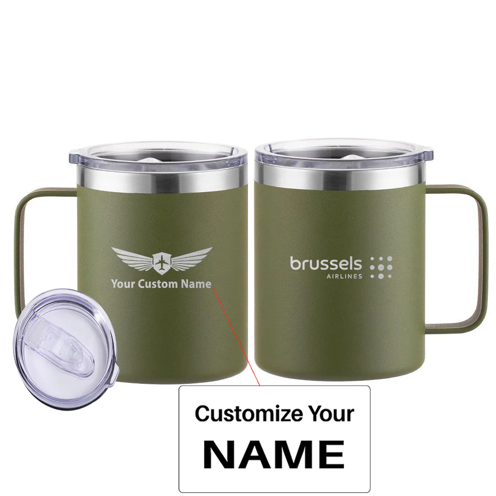 Brussels Airlines Designed Stainless Steel Laser Engraved Mugs - Image 7