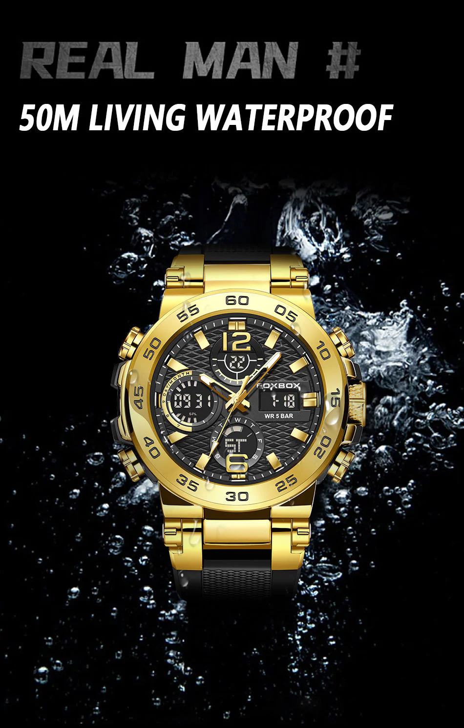 Business Men Fashion Diver Top Brand Luxury Sport Waterproof Military Watch - Image 11