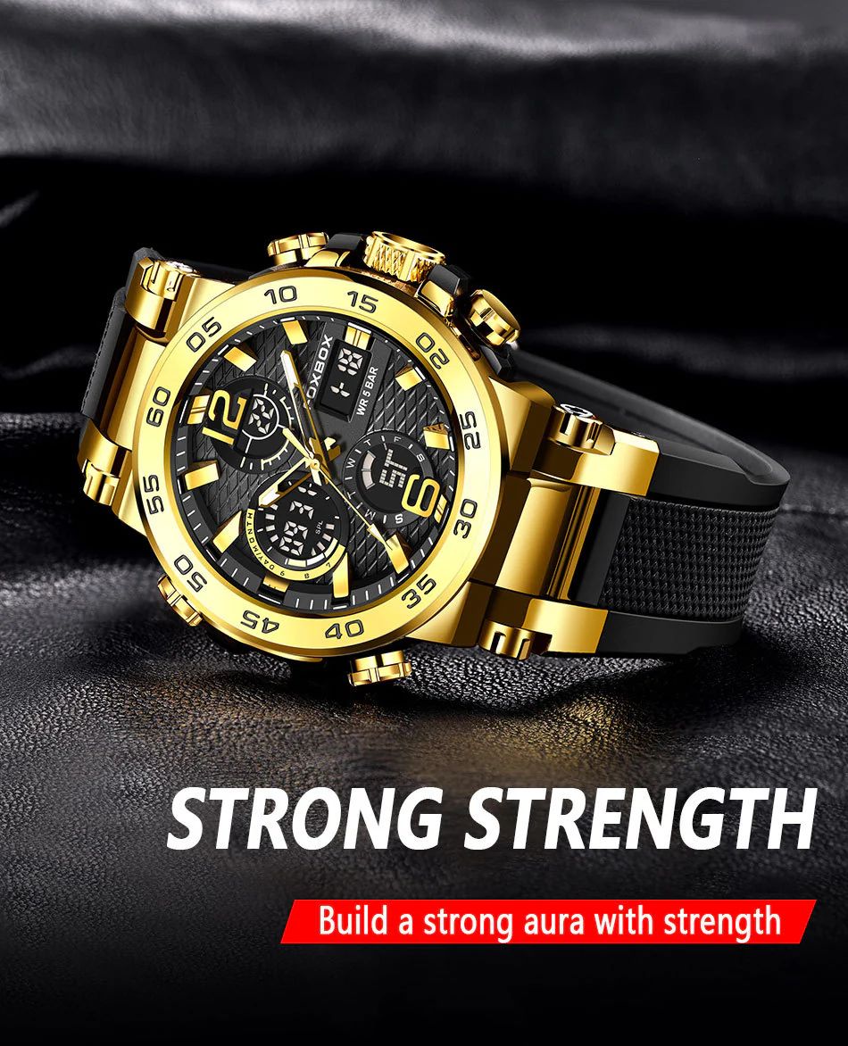 Business Men Fashion Diver Top Brand Luxury Sport Waterproof Military Watch - Image 3