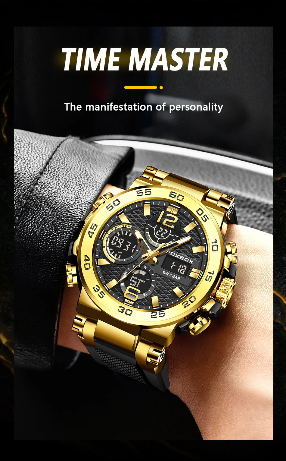 Business Men Fashion Diver Top Brand Luxury Sport Waterproof Military Watch - Image 5