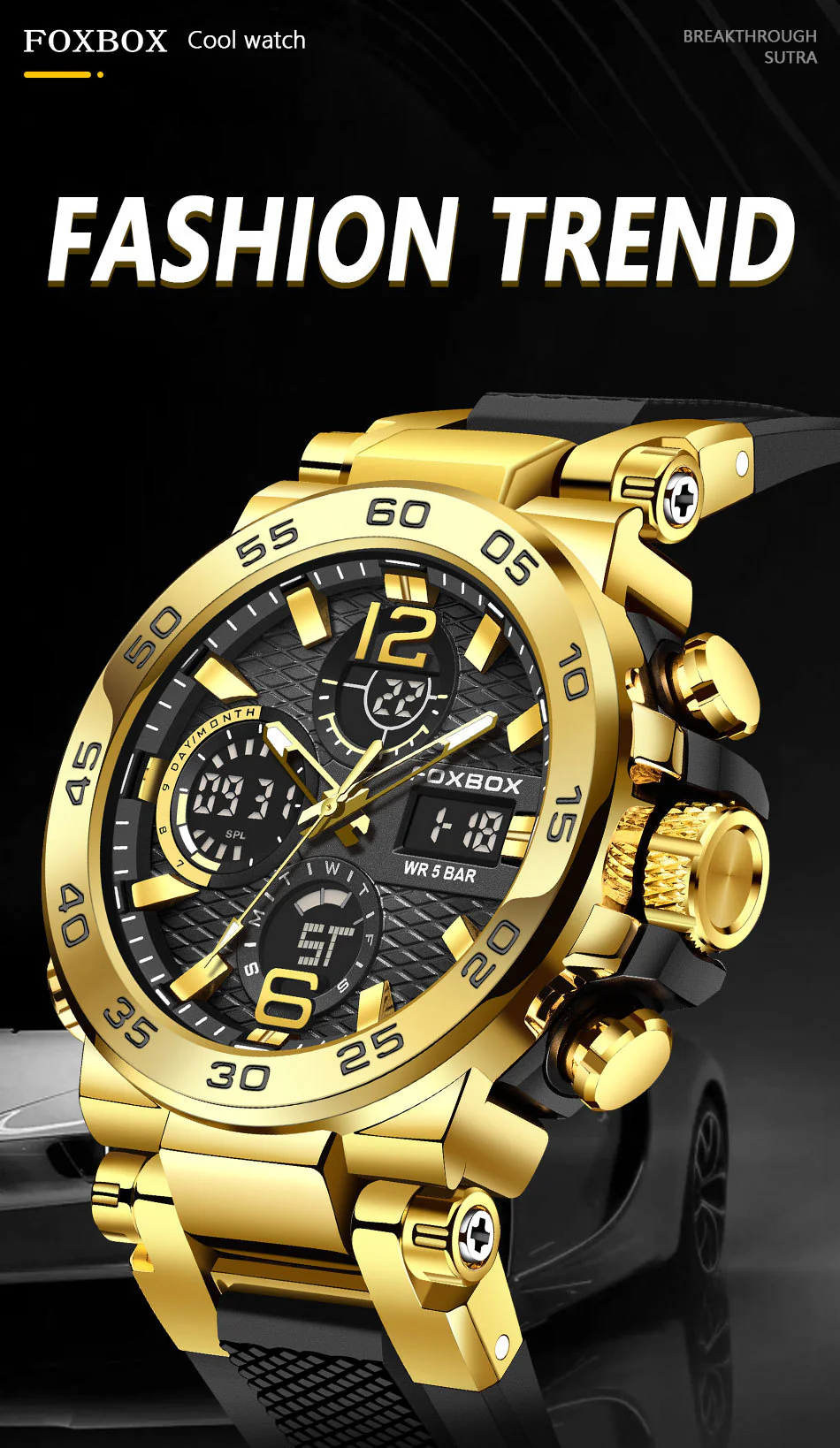 Business Men Fashion Diver Top Brand Luxury Sport Waterproof Military Watch - Image 7