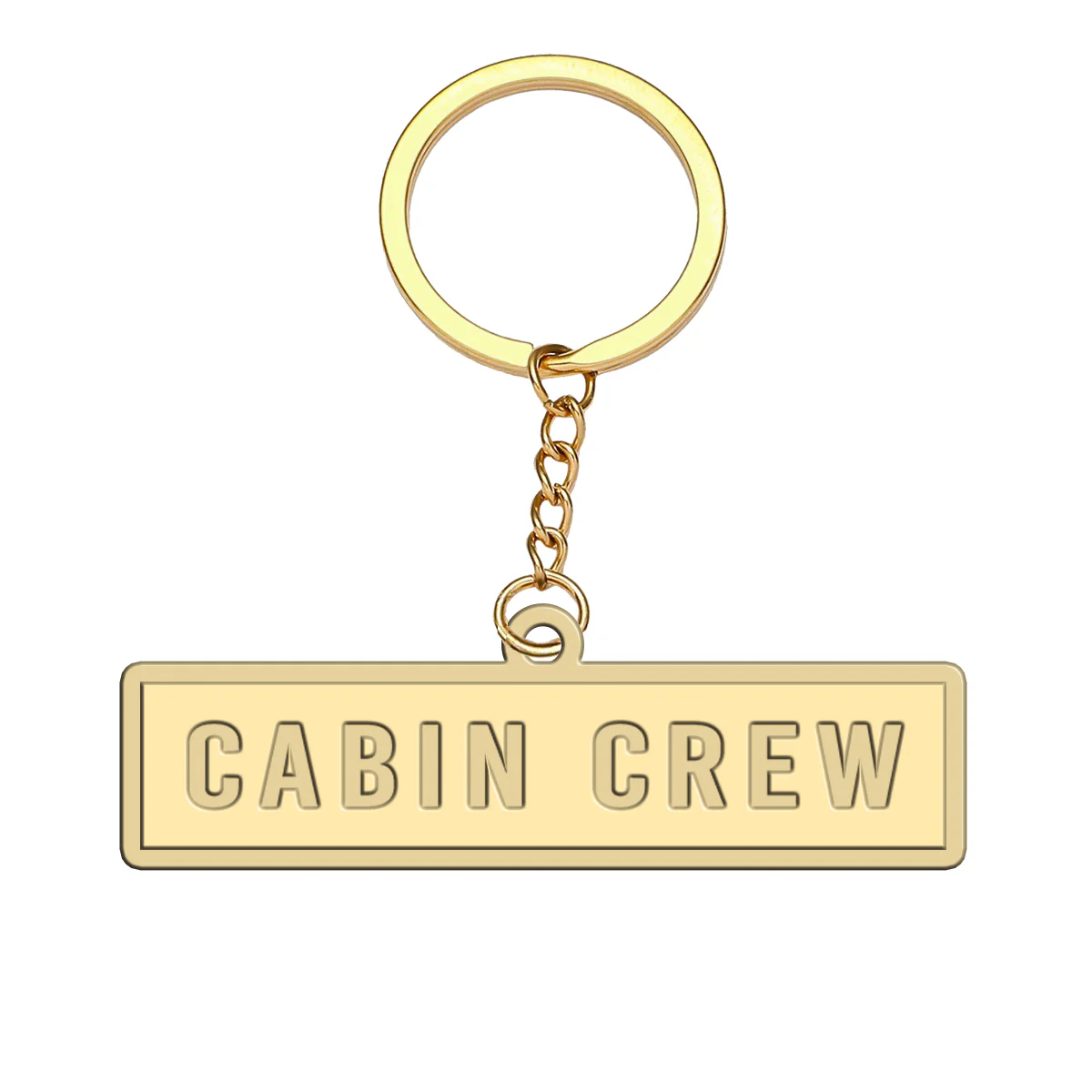 Cabin Crew Text Designed Hollow Key Chains