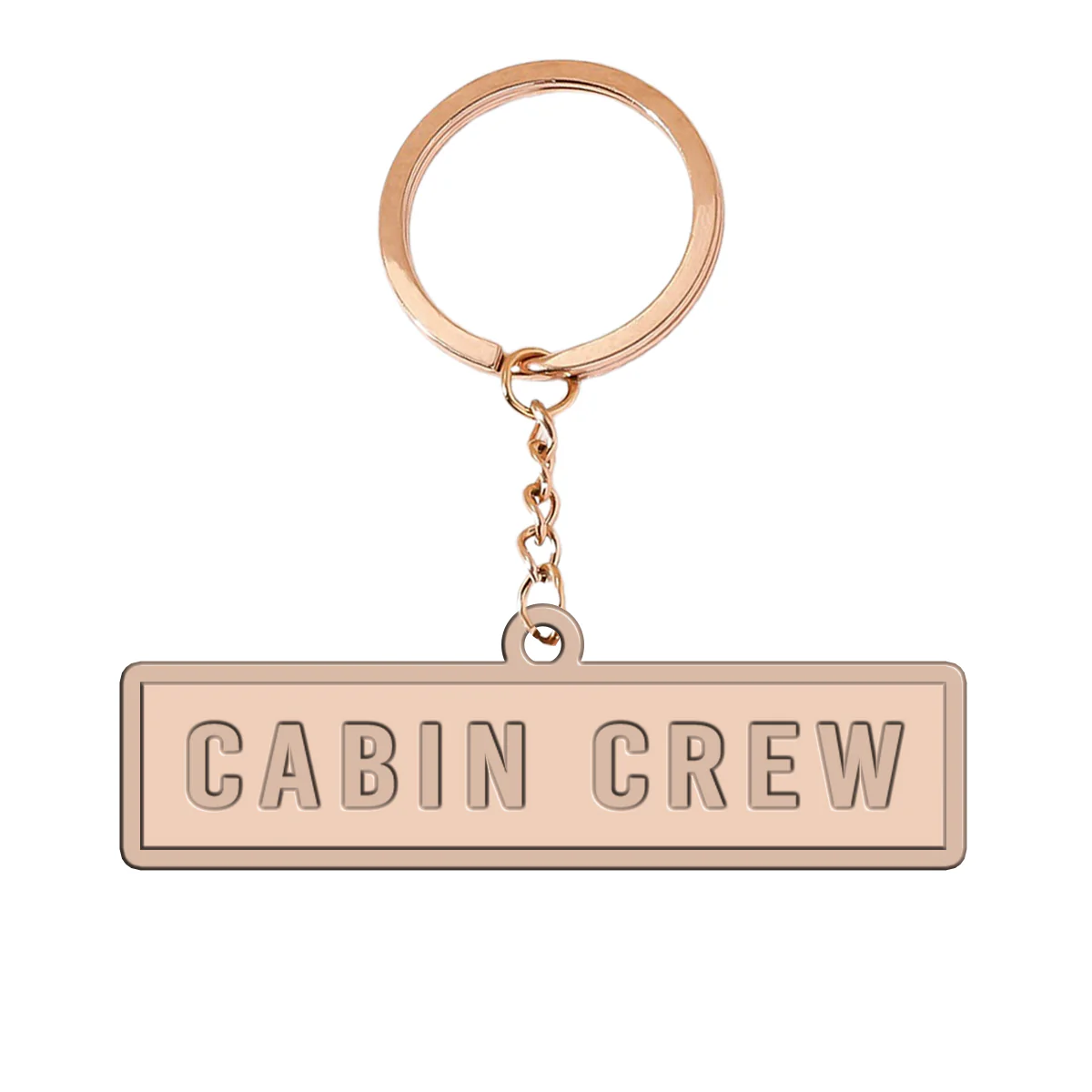Cabin Crew Text Designed Hollow Key Chains - Image 3