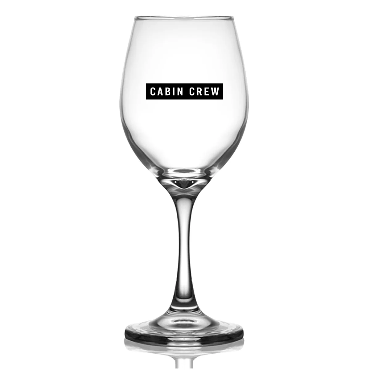 Cabin Crew Text Designed Wine Glasses - Image 2