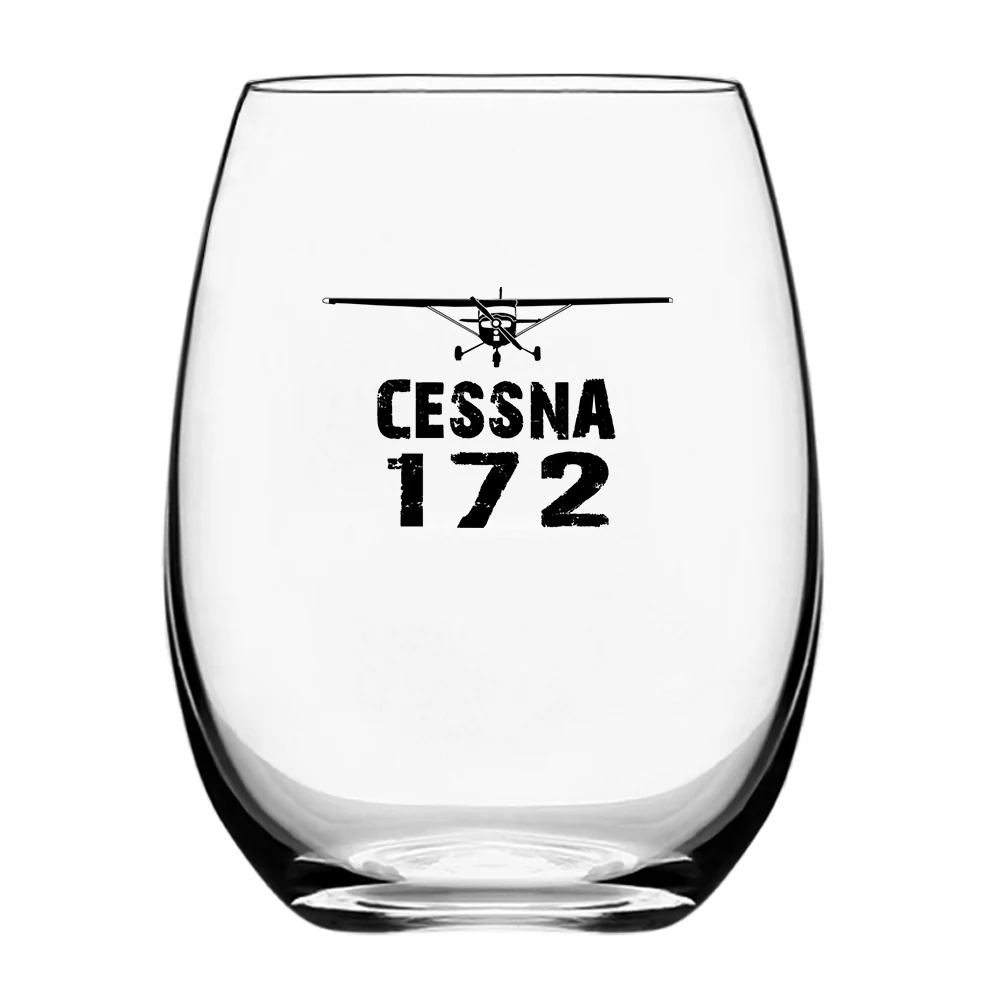 Cessna 172 & Plane Designed Water & Drink Glasses - Image 2