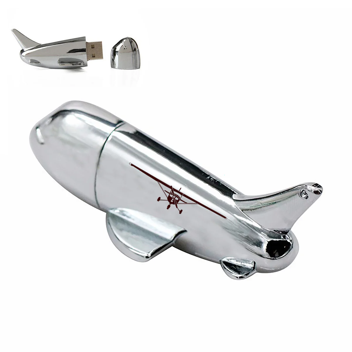 Cessna 172 Silhouette Designed Airplane Shape USB Drives - Image 2