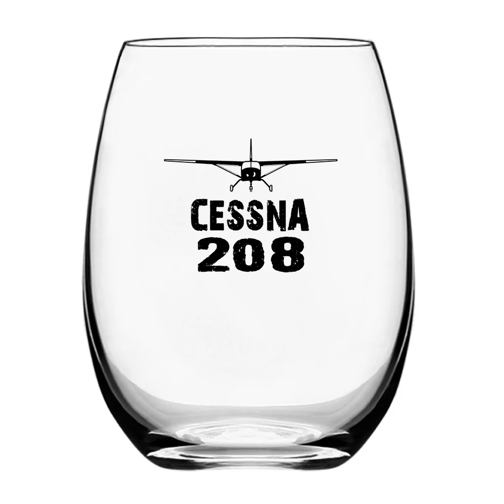 Cessna 208 & Plane Designed Water & Drink Glasses - Image 2