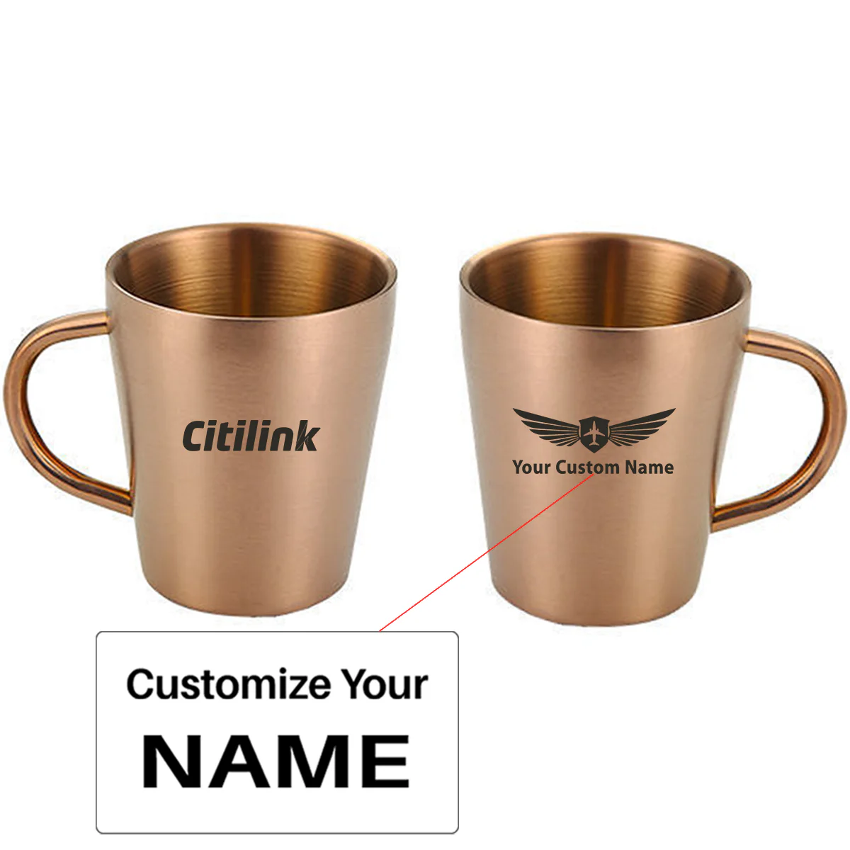 Citilink Airlines Designed Stainless Steel Coffee Mugs - Image 3
