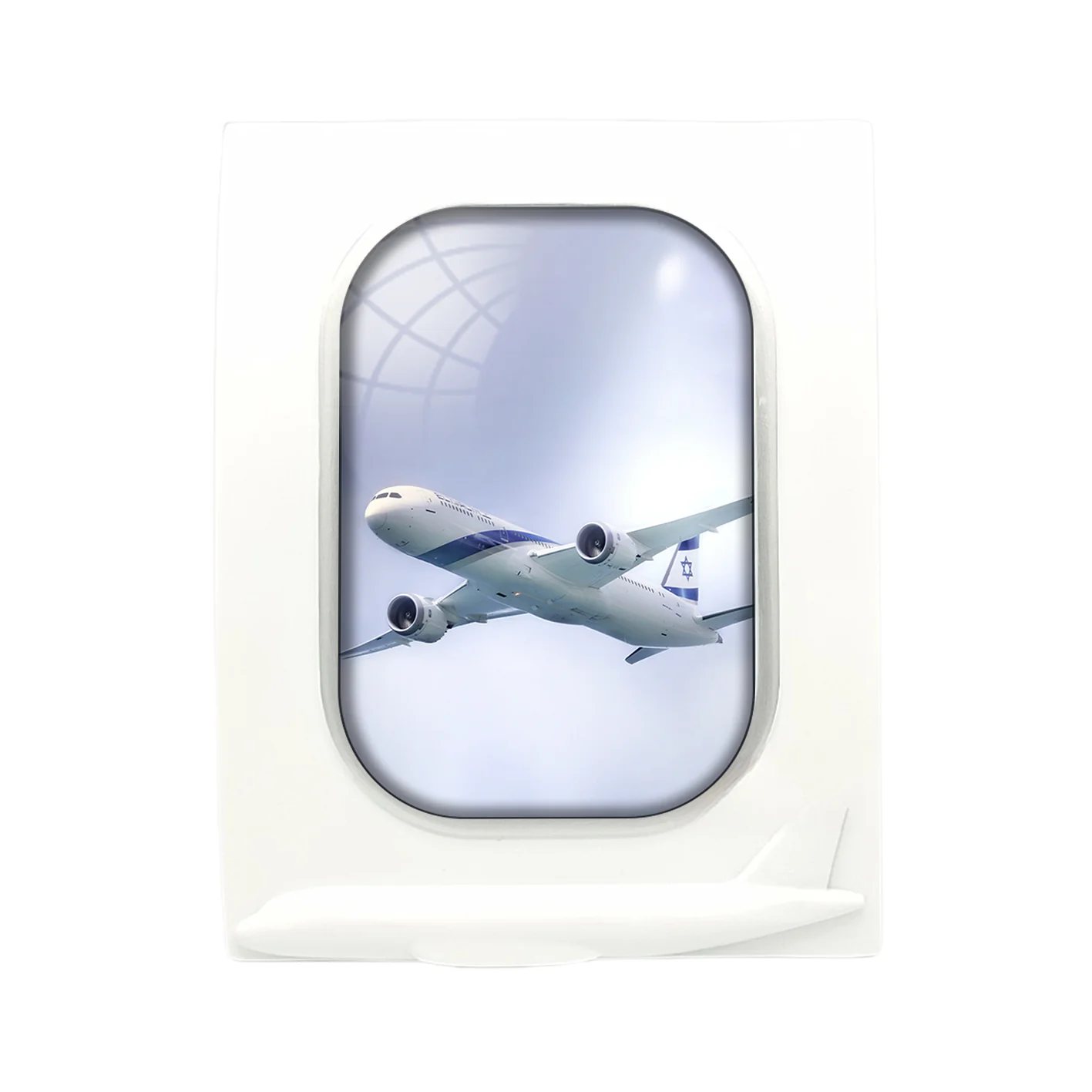 Close up to Israel Airways (El-al) Boeing 787 Designed Airplane Window Photo Frame - Image 4